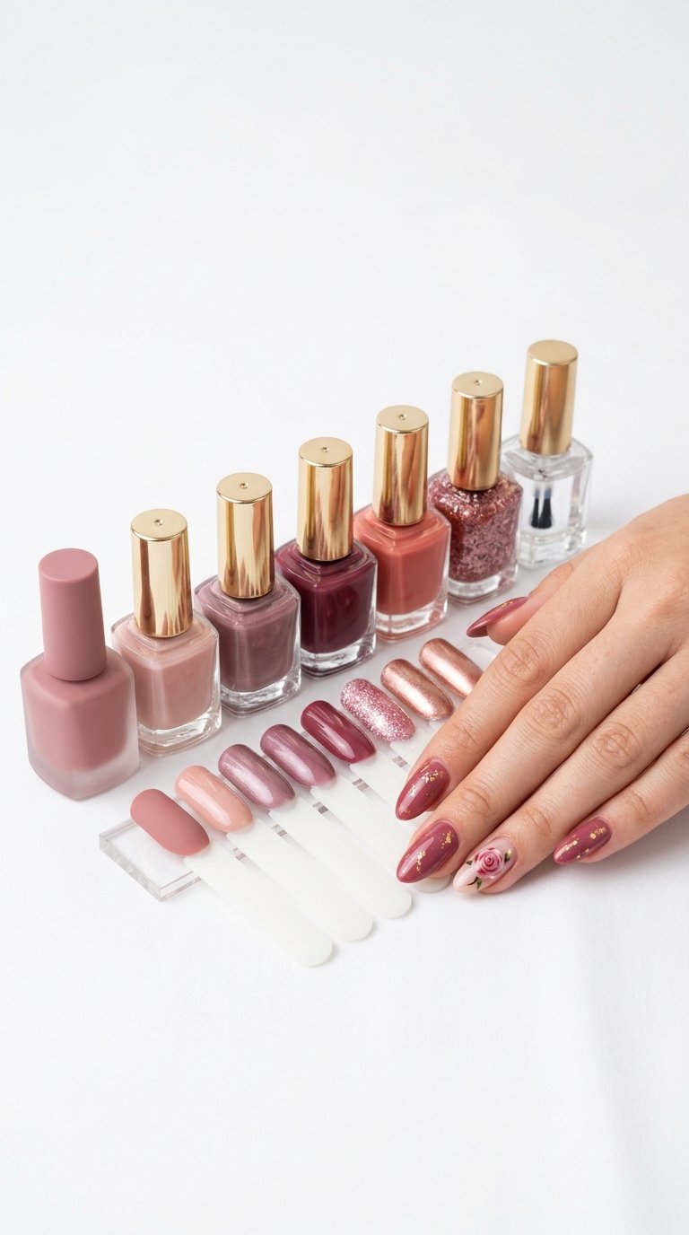 Rose Nail Polish Colors with Rose Nails Ideas