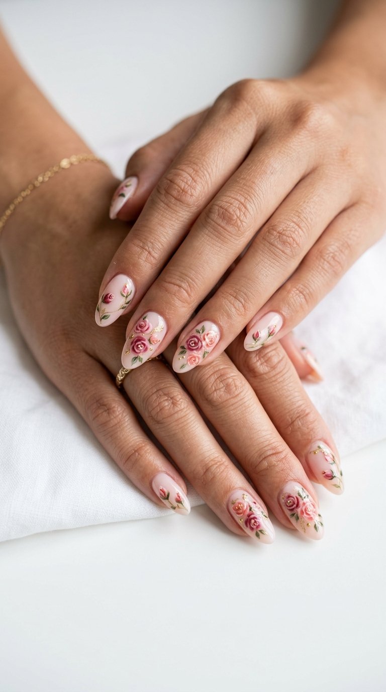 Rose Nails 2026 with Rose Nail Designs