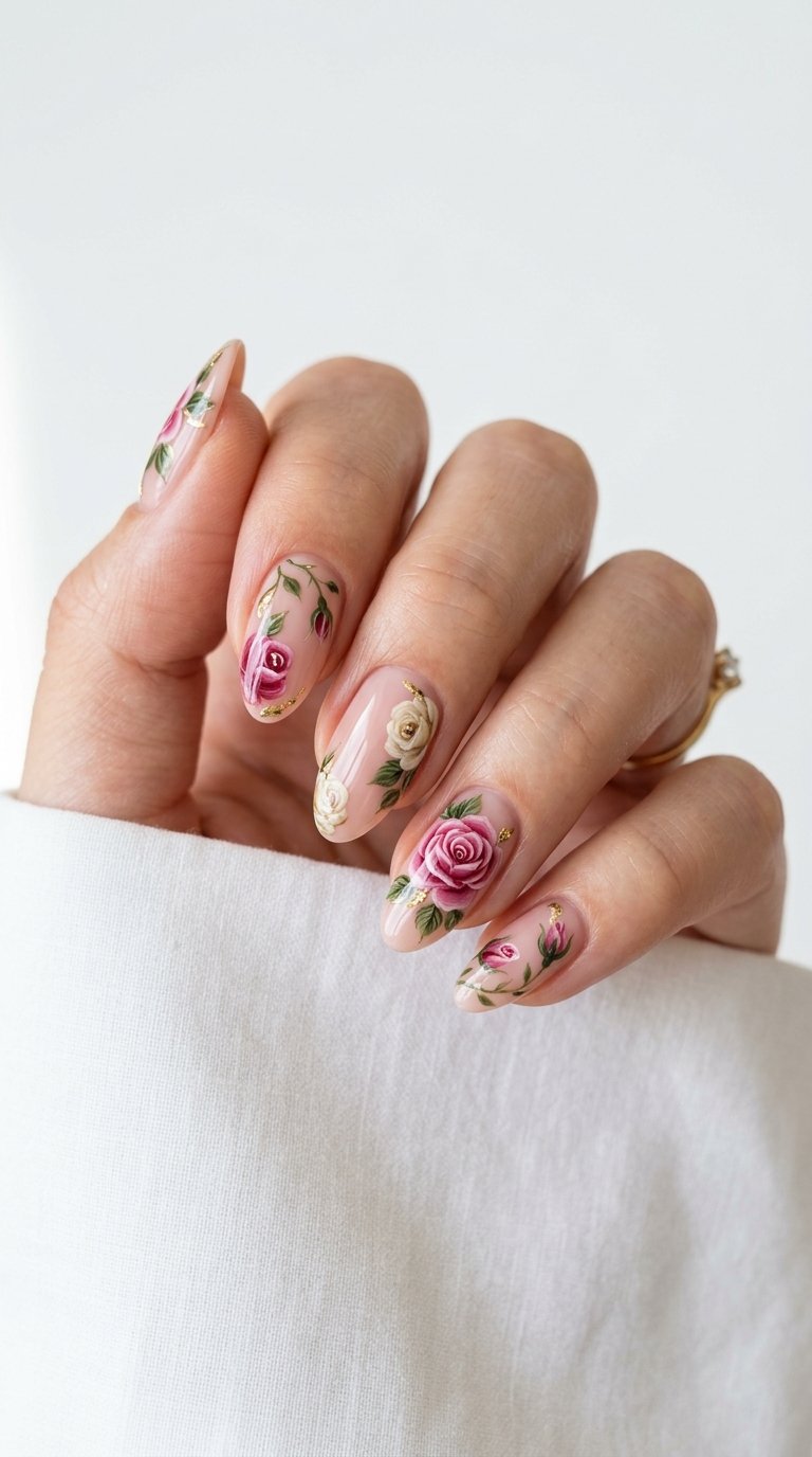 Perfect Rose Nails 2026 Guide with Rose Nail Designs and Ideas – Final Beautiful Rose Nails Example