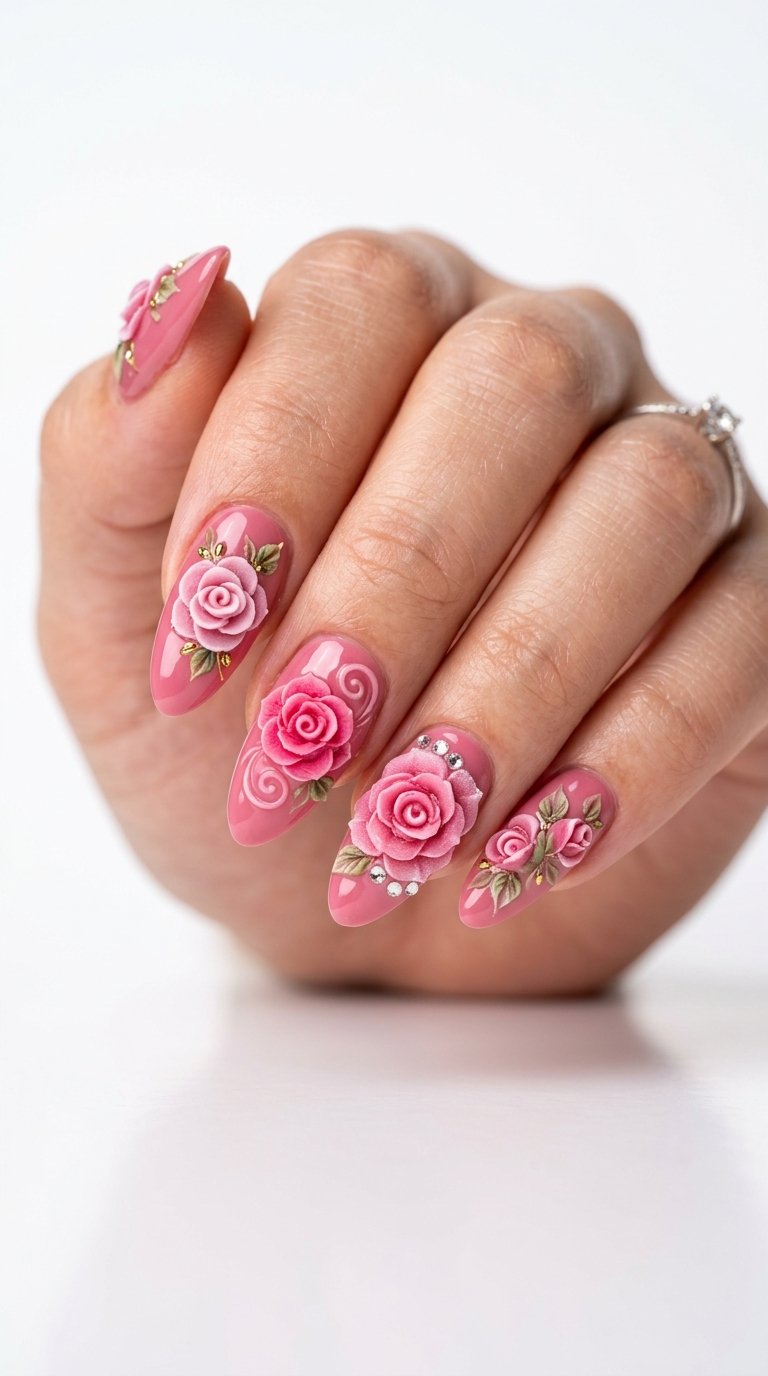 Advanced Techniques for 3D Rose Nails