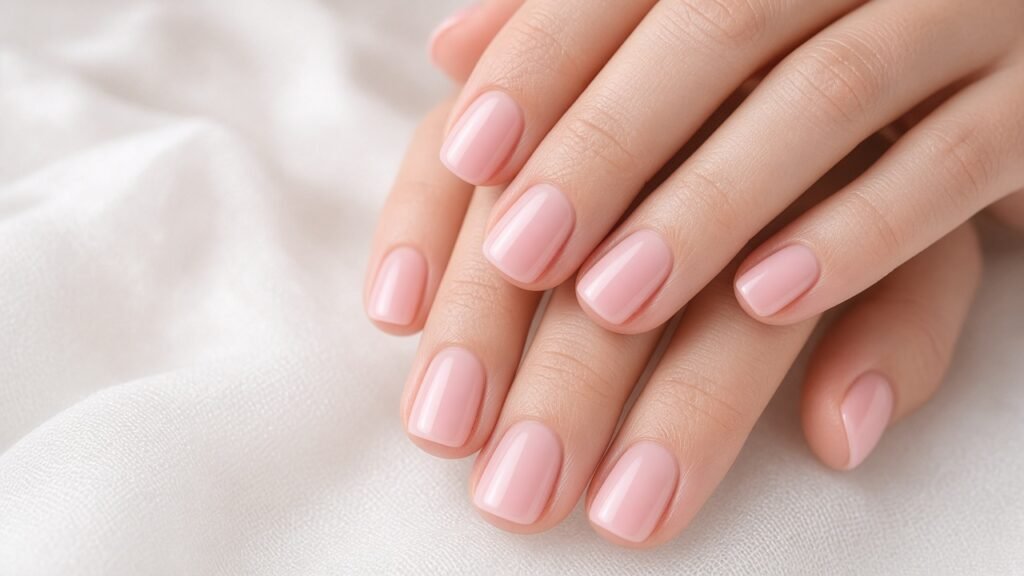 Strawberry Milk Pink - cute short nails