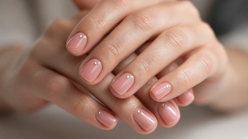 Mini Gem Accents - cute short nails