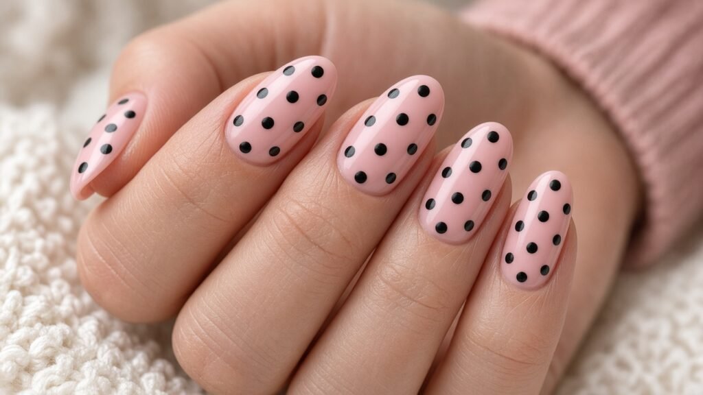 Polka Dot Basics - diy press on nails