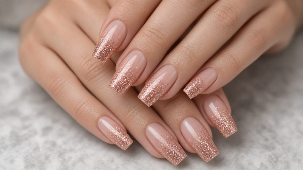 Glitter Gradient - diy press on nails