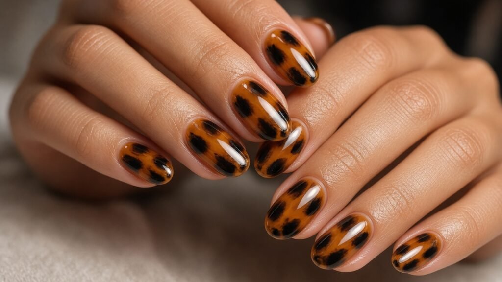 Tortoiseshell with Jelly Polish - diy press on nails