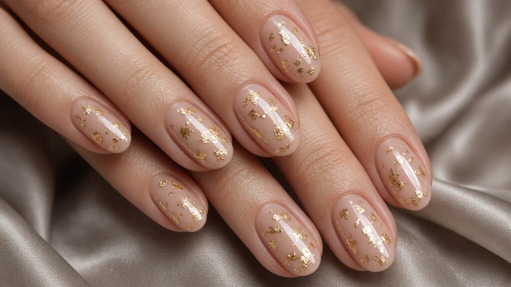 Gold Foil Flakes - diy press on nails