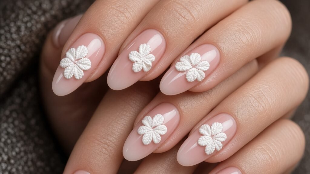 3D Floral Press On Nails Designs