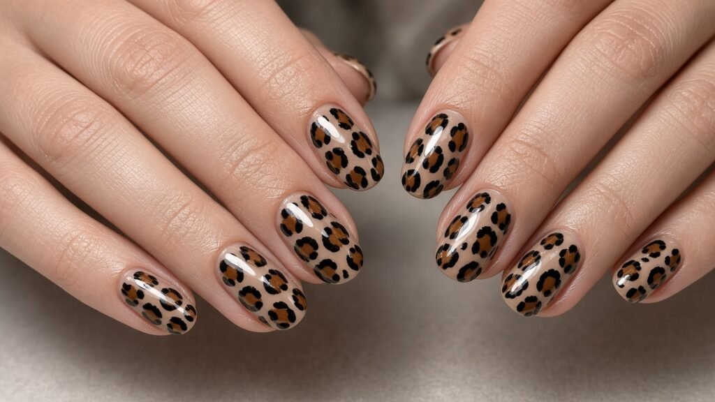 Leopard and Animal Print Accents - press on nails designs