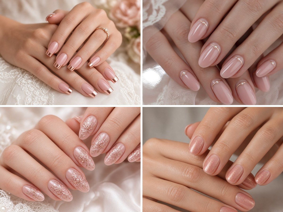 12 Rose Gold Bridal Nails Every Bride Will Love