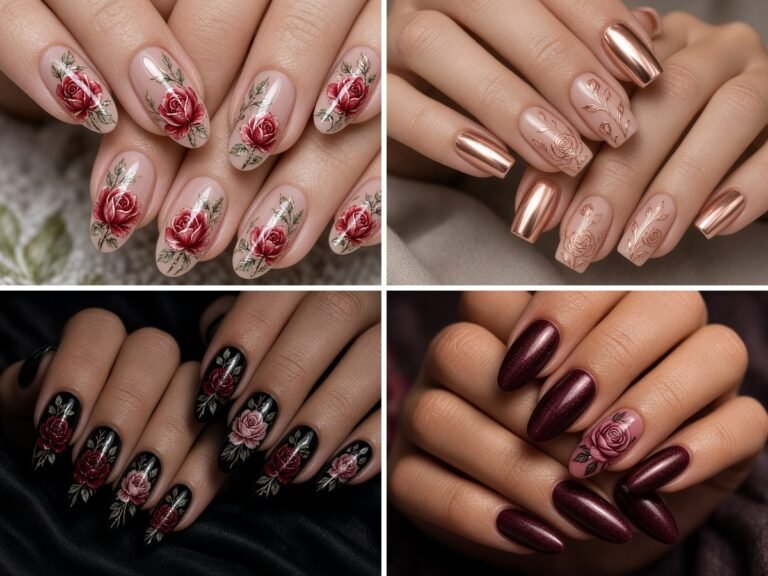 10 Rose Press On Nails Ideas for a Romantic Manicure