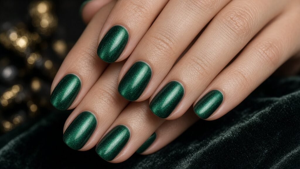 Velvet Cat Eye Almonds - short almond nails