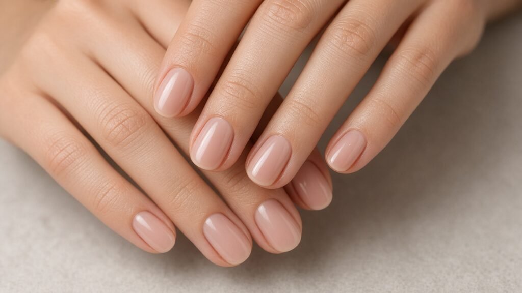 Sheer Nude Short Press On Nails