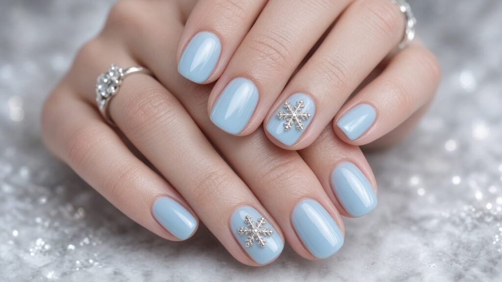 3D Snowflake Charms - snowflake nails