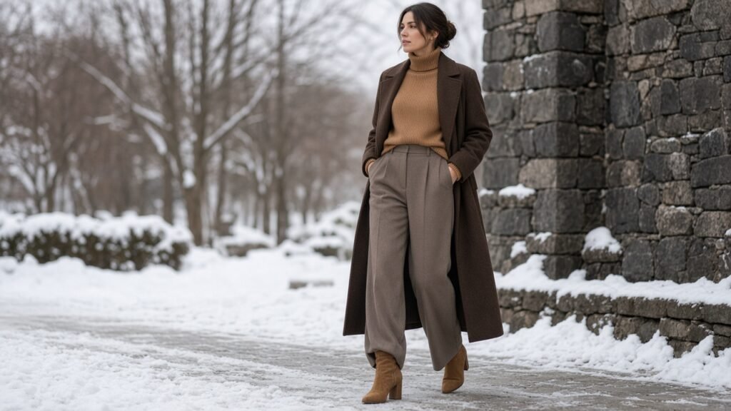 Suede Boots and a Turtleneck - winter boots outfits