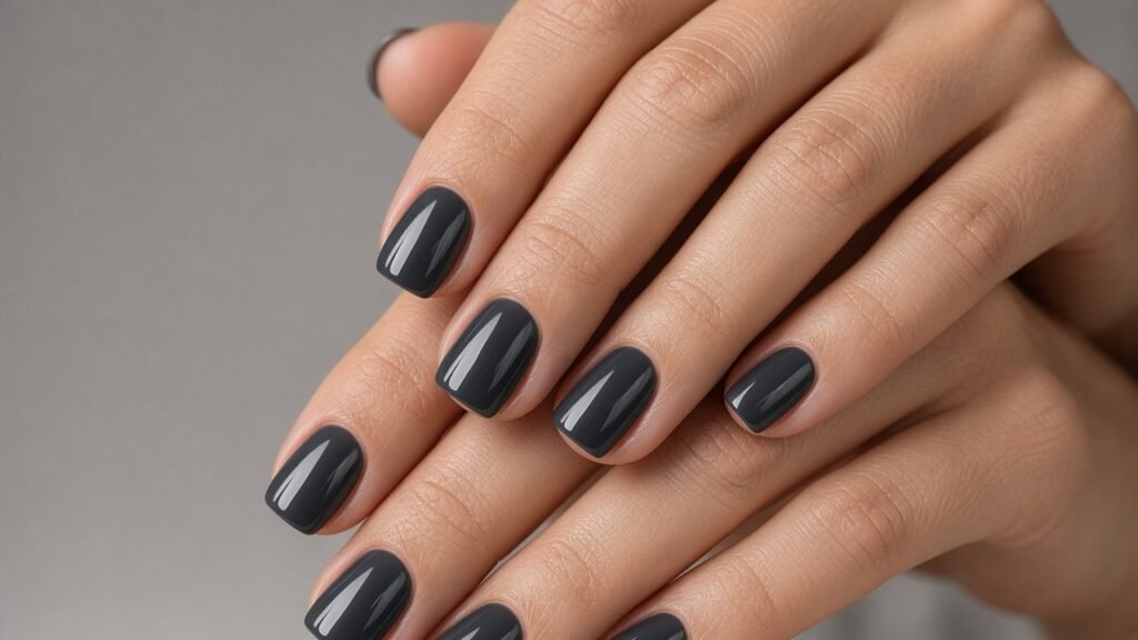 Charcoal Grey - winter nail colors