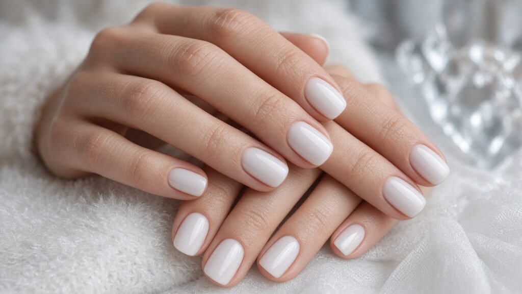 Milky White - winter nail colors