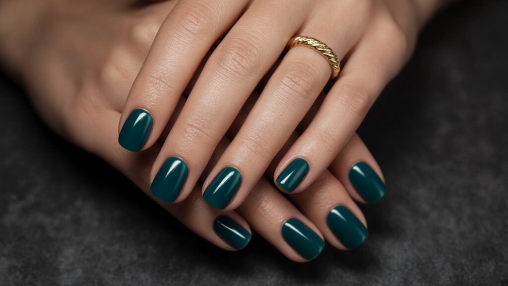 Deep Teal - winter nail colors