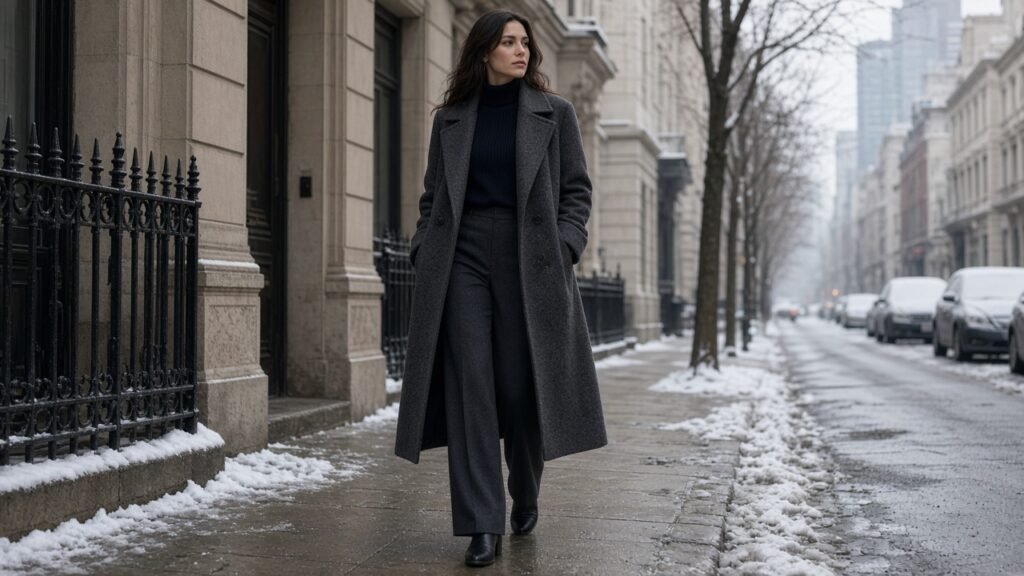 Long Coat and Turtleneck - winter outfits